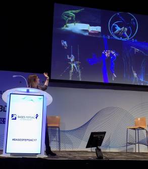 dr. Fleur van Rens presenting at BASES - FEPSAC conference